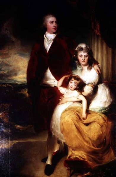 Sir Thomas Lawrence Portrait of Henry Cecil, 1st Marquess of Exeter (1754-1804) with his wife Sarah, and their daughter, Lady Sophia Cecil